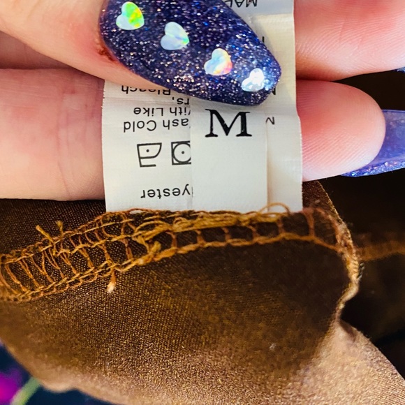 SHEIN Brown Faux Suede Button Up Skirt - Picture 4 of 4